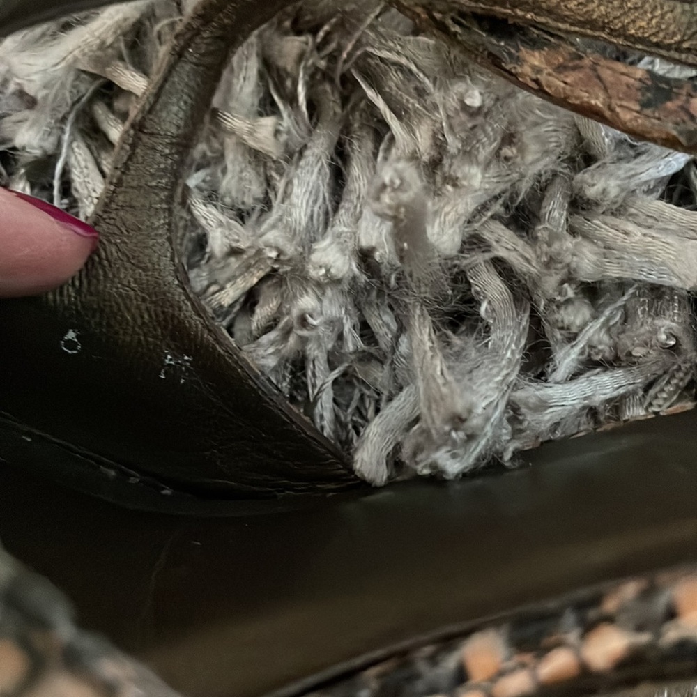 Stuart Weizmann Snake Print Leather Platform Heel… - image 5